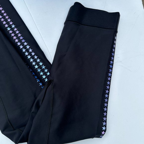 Ultracor Athluxury Ultra High Rise Banded Leggings Black Blue Ombre Stars Sz XS - Picture 1 of 8
